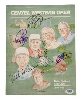1990 Western Open Golf Program Signed By 5 Including Michael Jordan and Payne Stewart